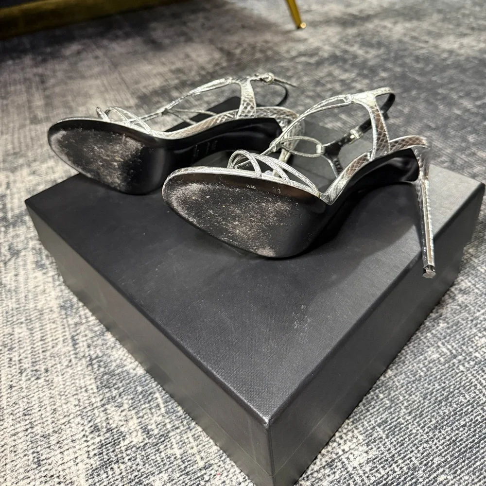 Saint Laurent Robin 105 Lace Sandal - Picture 7 of 9
